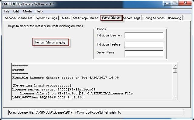 SIMULIA Abaqus 설치 중 라이선스 서버 유형 선택(FLEXnet/DSLS) 화면